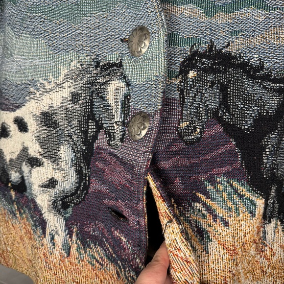 Vintage Painted Pony Tapestry Blazer - Picture 11 of 12